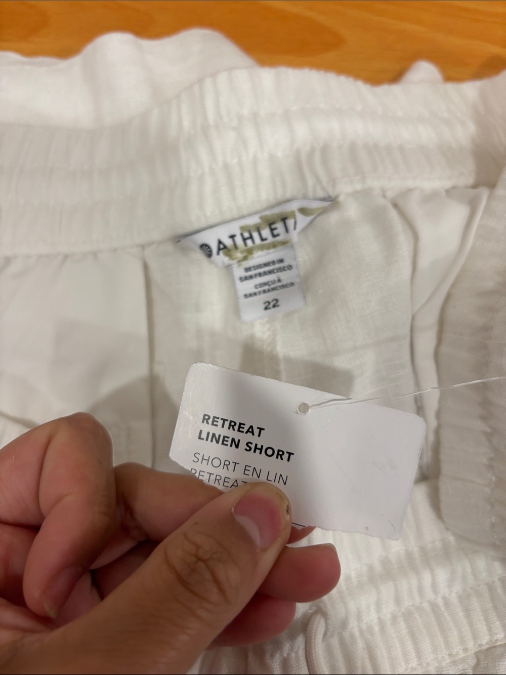 Athleta White Retreat Linen Short - Picture 9 of 11